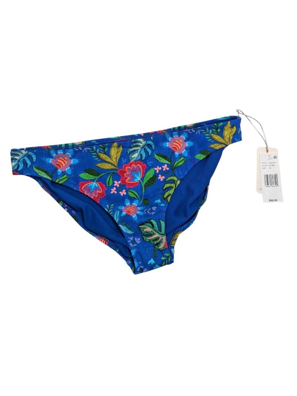 Johnny Was Roumba Hiptser Blue Floral Tropical Bikini Bottoms XXL